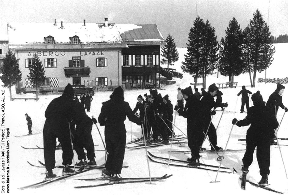 Corsi di sci al Passo Lavazè, 1940