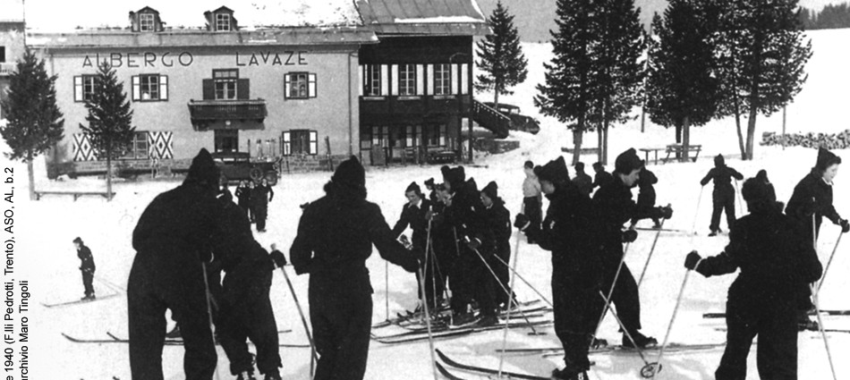 Corsi di sci al Passo Lavazè, 1940 